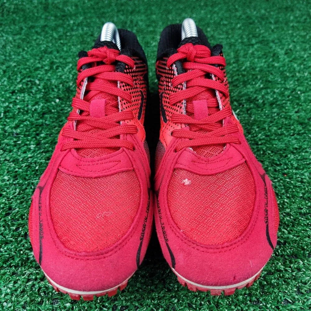 Health Track Spikes Kids Size 5 Red Black Promax H2204 Athletic Racing Shoes